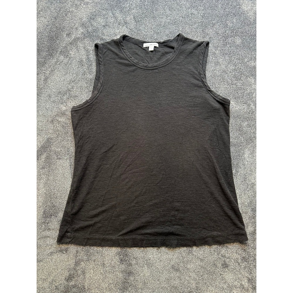 Standard James Perse Black Slub Muscle Tank Top Size 2 - 236